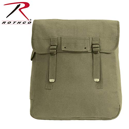 Rothco Heavyweight Canvas Jumbo Musette Bag, 15" x 15" x 5", Olive Drab
