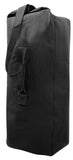 Rothco Heavyweight Top Load Canvas Duffle Bag - Rugged Utility Ready for Travel Adventures, Black, 21" x 36"