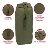 Rothco Heavyweight Top Load Canvas Duffle Bag - Rugged Utility Ready for Travel Adventures, Black, 21" x 36"