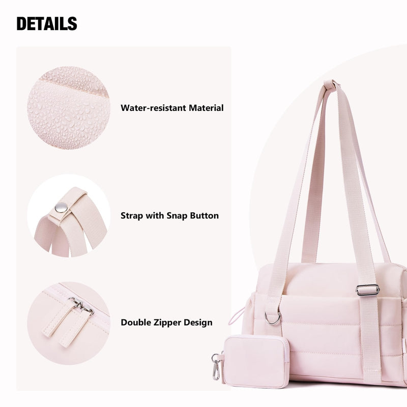 ROULENS Small Gym Bag for Women 2 Set Mini Gym Duffle Bag with Wet Compartment and Coin Wallet, Gym Tote Bag for Workout/Sport/Travel