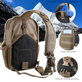 Rover Sling Pack Tactical Shoulder Sling Bag Backpack with Bottle Holder Crossbody Chest Bag, Coyote