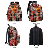 ROVOZAR Fire Basketball School Backpack for Boys, Basketball Backpack for School Kids Bookbag, 16 Inch Sports Theme Laptop Back Pack for Travel Hiking Camping