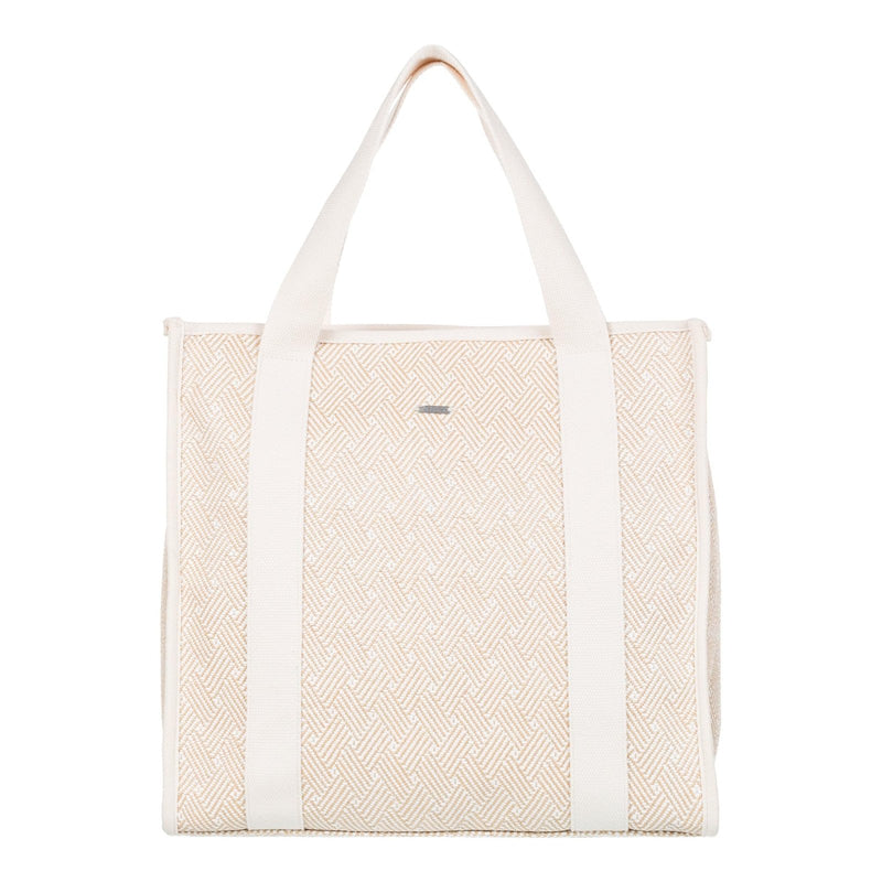 Roxy Cotton Tote Bag | Everyday Carry | Beach | Travel | Vacation | Reusable | Lightweight, Seas The Day - Natural