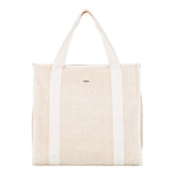 Roxy Cotton Tote Bag | Everyday Carry | Beach | Travel | Vacation | Reusable | Lightweight, Seas The Day - Natural