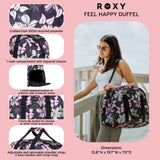 Roxy Duffel Bag | Travel | Work | Gym | Fitness | Beach | Everyday Carry | Recycled Materials, Feel Happy - Ocean Spray