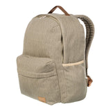 Roxy Party Waves Small Compact Backpack with Exterior Storage and Adjustable Straps - Parchment