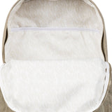 Roxy Party Waves Small Compact Backpack with Exterior Storage and Adjustable Straps - Parchment