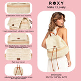 Roxy Spotless Sunnies Backpack | Straw | Beach | Vacation | Travel | Eco - Friendly | Lightweight | Natural