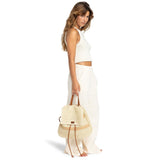 Roxy Spotless Sunnies Backpack | Straw | Beach | Vacation | Travel | Eco - Friendly | Lightweight | Natural