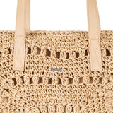 Roxy Women's Beach Tote Bag | Travel | Vacation | Straw | Lightweight | Breathable, Coco Cool - Natural