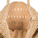Roxy Women's Beach Tote Bag | Travel | Vacation | Straw | Lightweight | Breathable, Coco Cool - Natural