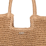Roxy Women's Beach Tote Bag | Travel | Vacation | Straw | Lightweight | Breathable, Coconut Pie - Natural