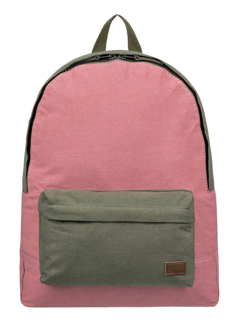 Roxy Womens Roxy Sugar Baby Canvas Colorblock 16L - Small Backpack - Women Burnt Olive One Size