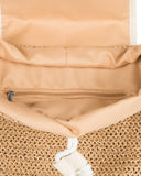 Roxy Woven Straw Backpack | Travel | Vacation | Lightweight | Natural Materials | Eco Friendly, Coco Pearl - Natural Sea