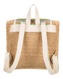 Roxy Woven Straw Backpack | Travel | Vacation | Lightweight | Natural Materials | Eco Friendly, Coco Pearl - Natural Sea