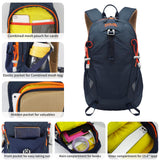 ROYAL MOUNTAIN 20L Lightweight Hiking Backpack With Rain - cover, Daypack Waterproof Travel Camping Backpacks for Men Women, Outdoor Sports Daypack For Camping, Daily Commuting, Short Trips (Navy Blue)