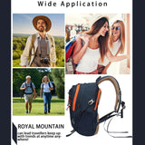 ROYAL MOUNTAIN 20L Lightweight Hiking Backpack With Rain - cover, Daypack Waterproof Travel Camping Backpacks for Men Women, Outdoor Sports Daypack For Camping, Daily Commuting, Short Trips (Navy Blue)