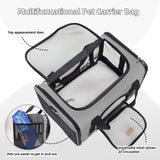 ROYPET Cat Carrier,Portable Pet Carrier Bag for Cats and Small Dogs,Foldable Soft - Sided and Scratch - Proof mesh Cat Bag Pet Carriers,Airline Approved Pet Carrier,Pet Travel Carrier Up to 15 Lbs,Grey