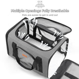 ROYPET Cat Carrier,Portable Pet Carrier Bag for Cats and Small Dogs,Foldable Soft - Sided and Scratch - Proof mesh Cat Bag Pet Carriers,Airline Approved Pet Carrier,Pet Travel Carrier Up to 15 Lbs,Grey