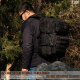 R.SASR 45L Black Tactical Backpack Military Assault Pack, MOLLE System Large 3 Day Bug Out Bag for Men Women Hiking Camping(Black - 01)
