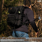 R.SASR 45L Black Tactical Backpack Military Assault Pack, MOLLE System Large 3 Day Bug Out Bag for Men Women Hiking Camping(Black - 01)