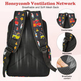 RSUARSUA Little Kids Backpack for Girls Boys - 15 Inch Preschool Kindergarten Backpack Cute Car Patterns School Bag for Aged 3 - 8, Black