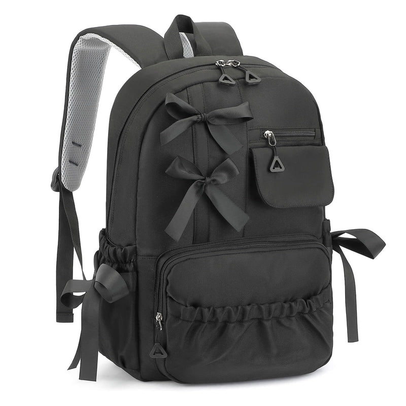 RTGNEI Kawaii Coquette Backpack with Bows for Teen Girls School Bookbag Aesthetic Dance Bag
