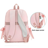 RTGNEI Kawaii Coquette Backpack with Bows for Teen Girls School Bookbag Aesthetic Dance Bag