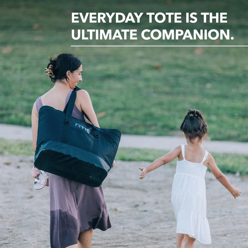 RTIC Everyday Insulated Tote Bag, Large Reusable Thermal Cooler with Zippered Top for Beach, Grocery, Shopping, 35 L Capacity, Periwinkle