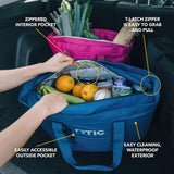 RTIC Everyday Insulated Tote Bag, Large Reusable Thermal Cooler with Zippered Top for Beach, Grocery, Shopping, 35 L Capacity, Periwinkle