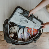 RTIC Road Trip Rolling Duffle Bag with Wheels for Men and Women, Traveling Tote for Camp, Travel, Gym, Weekender, Camping, Overnight Carry On, Sports, Spacious, Water Resistant, Medium, Navy & Denim