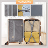 Ruausine Carry on Luggage Airline Approved, Hardside Carry - on Suitcase with Spinner Wheels, Hard Shell Lightweight Small Travel Luggage with TSA Lock (White)