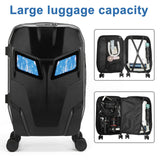 Ruconla 20 inch Smart LED light up Luggage, Airline Approved Hard Shell Suitcases with Wheels, Carry on Luggage Small Rolling Suitcase with Lock, APP - Controlled LED Display