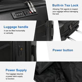 Ruconla 20 inch Smart LED light up Luggage, Airline Approved Hard Shell Suitcases with Wheels, Carry on Luggage Small Rolling Suitcase with Lock, APP - Controlled LED Display