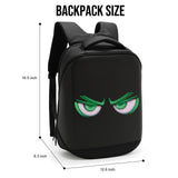 Ruconla LED Backpack Programming APP Waterproof USB Powered Colorful LED Display Storage Laptop Backpack[Battery not included]