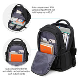 RUCYEN Skateboard Backpack, Laptop Backpack with USB Charging Port, RFID Anti - Theft Lock, Waterproof Fabric, Fits up to 15.6 Inch Laptop, for Business Travel Men (Black)