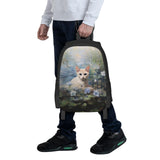 Rugged Unisex 17 Inch Backpack Cat Water Lilies Bloom Heavy Duty Build for Casual Daily Life Outdoor Adventures Camping & Hiking Trips