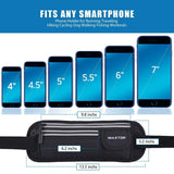 Running Belts for Women Men Black Fanny Pack Bag for Workout Exercise Walking Hiking Waist Pouch Fits iPhone Cell Phone Holder for Running Travel Money Belt,Gym Gear for Runner