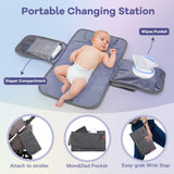 RUVALINO Diaper Bag Backpack, Multifunction Travel Pack Maternity Baby Changing Bags, Large Capacity, Waterproof, Dark Gray