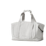RXJPASD Compatible for Mixi Large Capacity Foldable Travel Duffel Suit Bag, Sports Fitness Shoulder Handbag for Women(Light Gray)