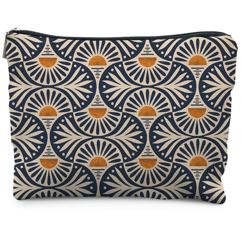 RYYCDOI Boho Makeup Bag Gifts for Women, Sunset Leaf Aesthetic Makeup Pouch