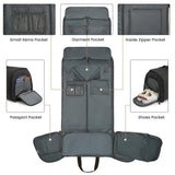S - ZONE Carry On Garment Bag for Travel Convertible Garment Duffle Bag Suit Bags for Men Women Travel 2 in 1 Hanging Suitcase Business Travel Bag with Toiletry Bag, Black, 50l