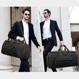 S - ZONE Carry On Garment Bag for Travel Convertible Garment Duffle Bag Suit Bags for Men Women Travel 2 in 1 Hanging Suitcase Business Travel Bag with Toiletry Bag, Black, 50l