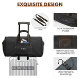 S - ZONE Carry On Garment Bag for Travel Convertible Garment Duffle Bag Suit Bags for Men Women Travel 2 in 1 Hanging Suitcase Business Travel Bag with Toiletry Bag, Black, 50l