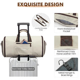 S - ZONE Carry On Garment Bag for Travel Convertible Garment Duffle Suit Bags for Men Women 2 in 1 Hanging Suitcase Business 50L