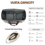 S - ZONE Carry On Garment Bag for Travel Convertible Garment Duffle Suit Bags for Men Women 2 in 1 Hanging Suitcase Business 50L