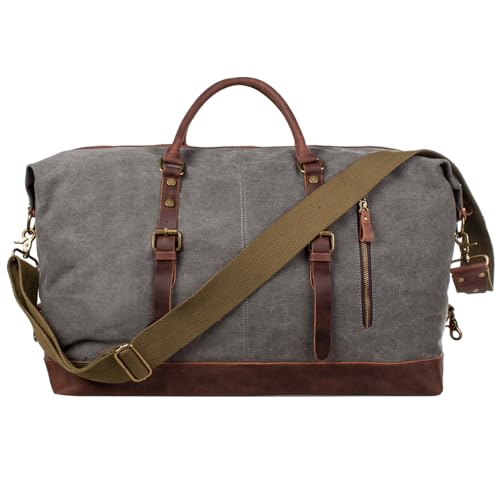 S-ZONE Duffle Bag for Travel Canvas Duffel Bag Carry on Weekender Bag for Men | Backpacks4Less