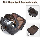 S-ZONE Expandable Duffle Bag for Travel 33L 50L Canvas Weekender Overnight Bags Men Women
