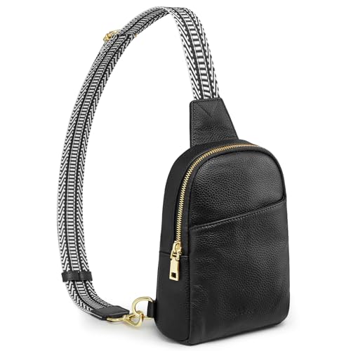 S-ZONE Genuine Leather Sling Bag for Women Men Small Crossbody Shoulder Purse | Backpacks4Less