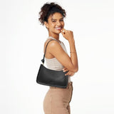 S-ZONE Leather Shoulder Bags for Women Small Shoulder Purse Handbags Clutch Hobo Bag Cute Purses